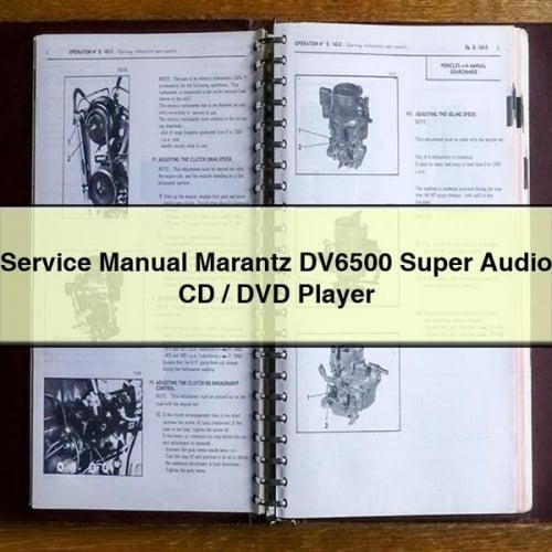 Manuel de service Marantz DV6500 Super Audio CD / DVD Player Télécharger PDF