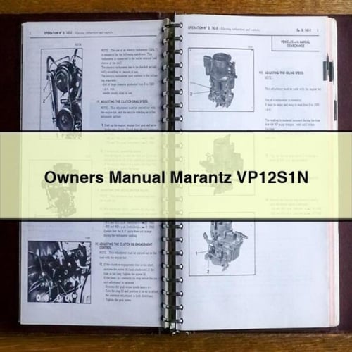 Owners Manual Marantz VP12S1N PDF Download