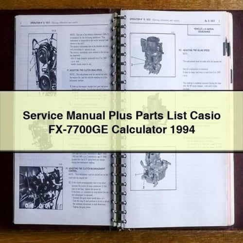 Service Manual Plus Parts List CASIO FX-7700GE Calculator 1994 PDF Download