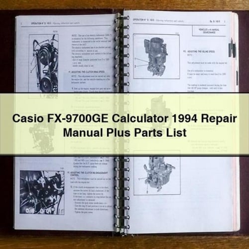 CASIO FX-9700GE Calculator 1994 Repair Manual Plus Parts List PDF Download