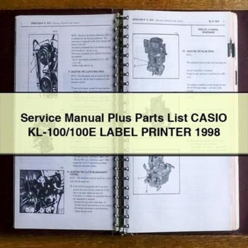 Manuel de service et liste des pièces détachées IMPRIMANTE D'ÉTIQUETTES CASIO KL-100/100E 1998 Télécharger le PDF