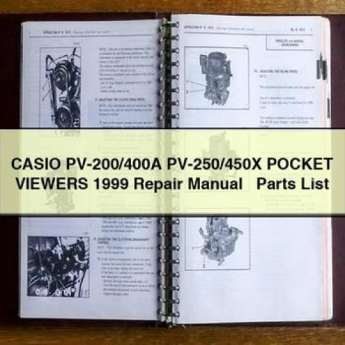 CASIO PV-200/400A PV-250/450X POCKET VIEWERS Manuel de réparation 1999 + Liste des pièces détachées Téléchargement PDF