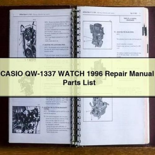 Manuel de réparation et liste des pièces détachées pour montre CASIO QW-1337 1996 Télécharger PDF