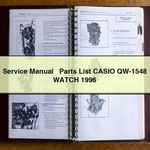 Manuel d'entretien + Liste des pièces détachées MONTRE CASIO QW-1548 1996 Télécharger PDF