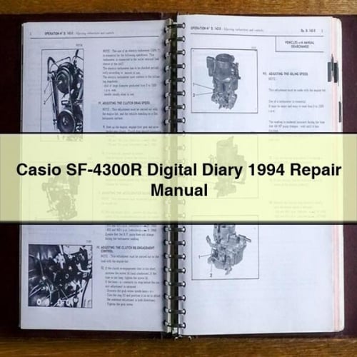 Manuel de réparation CASIO SF-4300R Digital DIARY 1994 Télécharger PDF