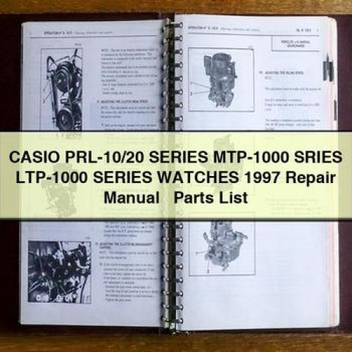 MONTRES CASIO PRL-10/20 Série MTP-1000 Série LTP-1000 1997 Manuel de réparation + Liste des pièces Télécharger le PDF