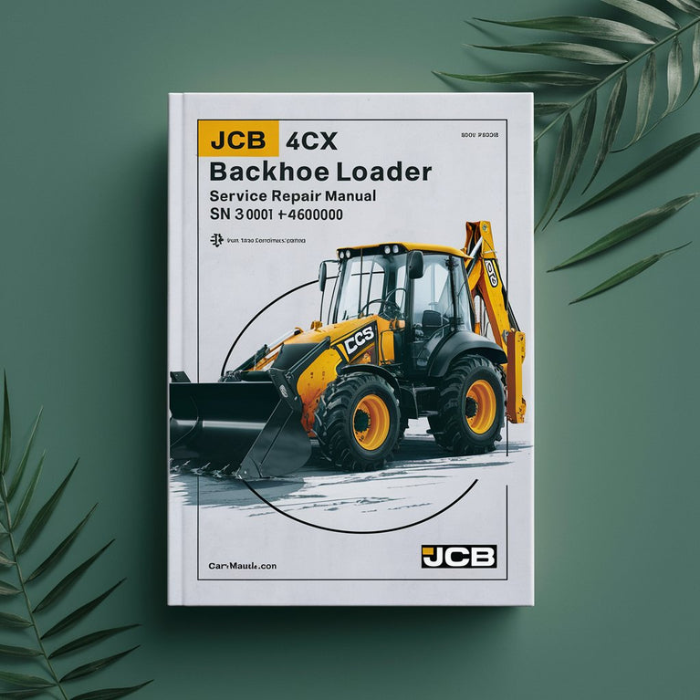 Manual de servicio y reparación de la retroexcavadora Jcb 3cx 4cx Sn 3cx 4cx 400001 a 4600000