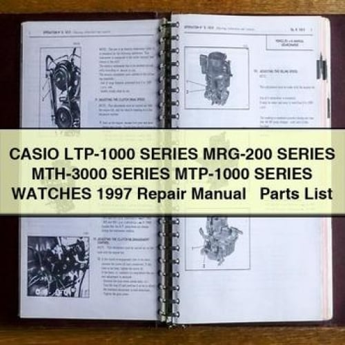 CASIO LTP-1000 Series MRG-200 Series MTH-3000 Series MTP-1000 Series WATCHES 1997 Repair Manual + Parts List PDF Download