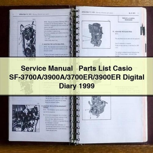 Service Manual + Parts List CASIO SF-3700A/3900A/3700ER/3900ER Digital DIARY 1999 PDF Download