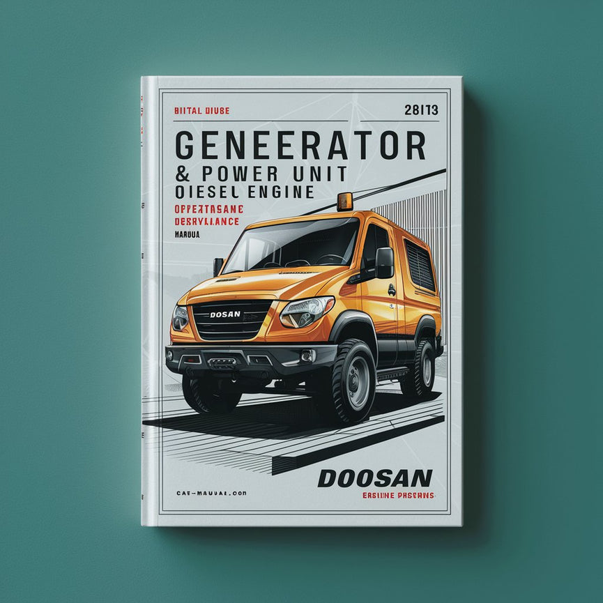 Doosan Generator & Power Unit Diesel Engine P158LE P180LE P222LE PU158TI PU180TI PU222TI Operation Maintenance Service Repair Manual