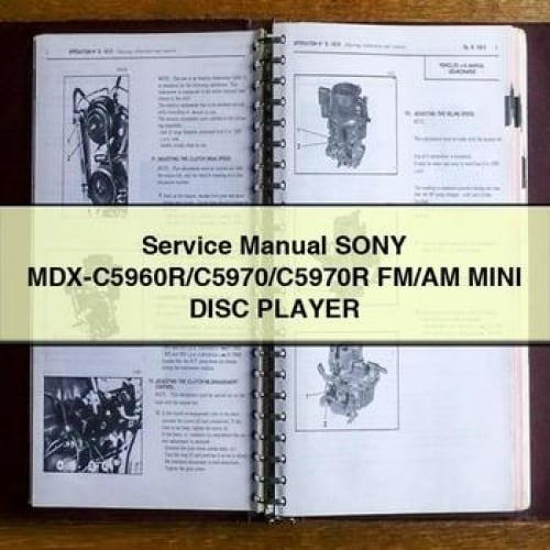 Manuel de service Sony MDX-C5960R/C5970/C5970R Lecteur MINI DISC FM/AM Télécharger PDF