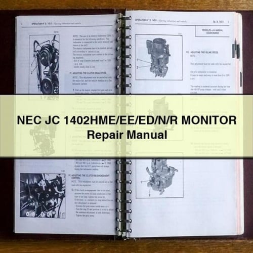 Téléchargement PDF du manuel de réparation du moniteur NEC JC 1402HME/EE/ED/N/R