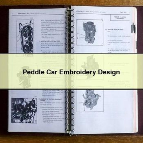 Peddle Car Embroidery Design