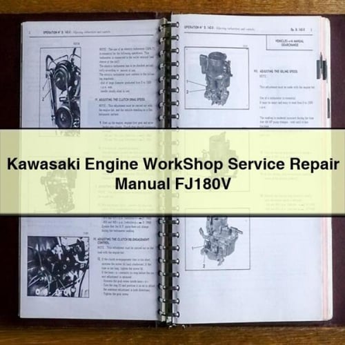 Manuel de réparation et d'entretien du moteur Kawasaki WorkShop FJ180V Télécharger PDF