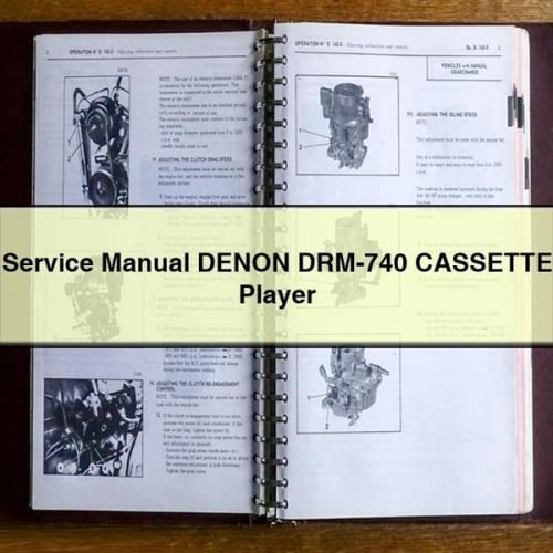 Manuel de service du lecteur de cassettes DENON DRM-740 PDF à télécharger