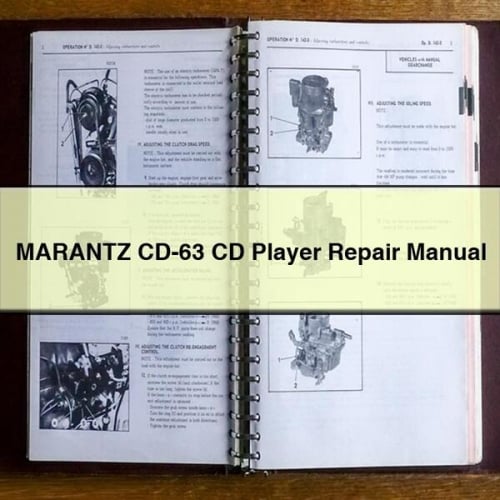 Manuel de réparation du lecteur CD MARANTZ CD-63 en téléchargement PDF