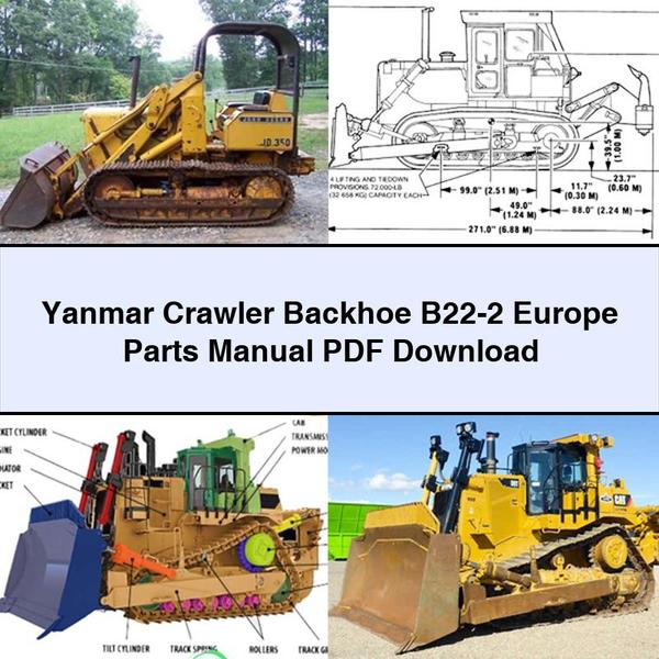 Manuel des pièces détachées pour rétrocaveuse sur chenilles Yanmar B22-2 Europe