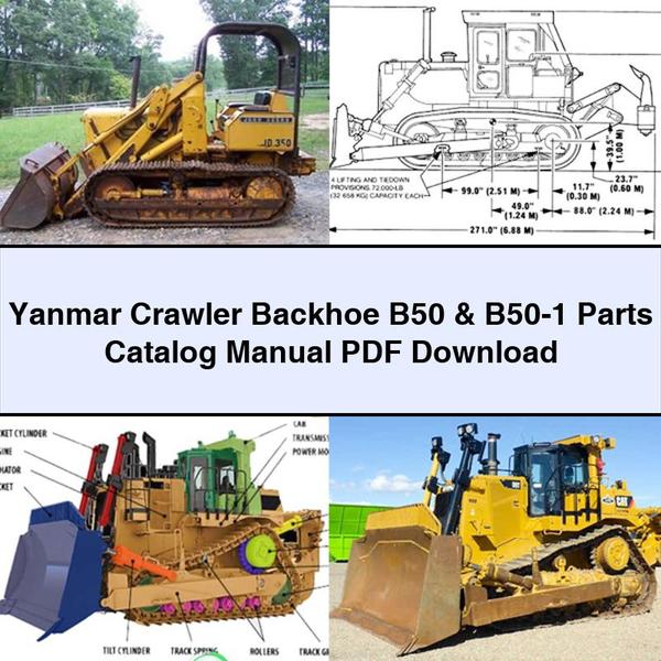 Yanmar Crawler Backhoe B50 & B50-1 Parts Catalog Manual