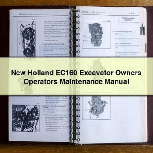 New Holland EC160 Excavator Owners Operators Maintenance Manual PDF Download