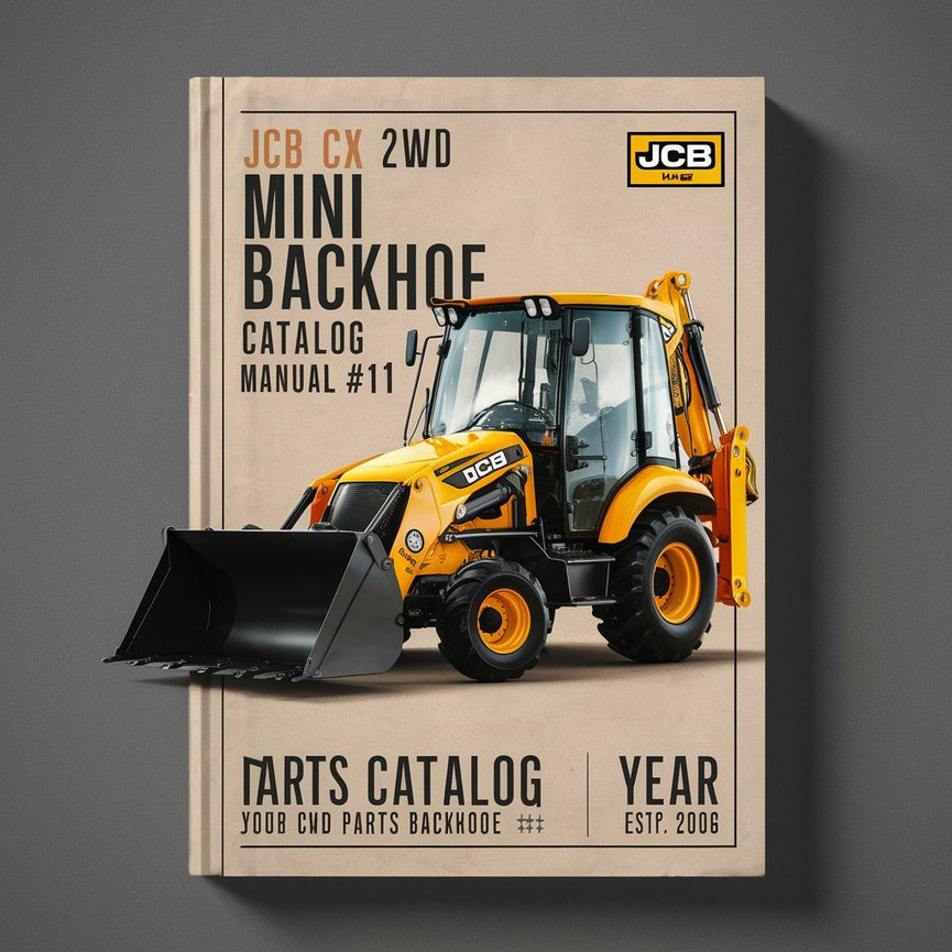 Manual del catálogo de piezas de la miniexcavadora JCB Mini CX 2WD n.º 1