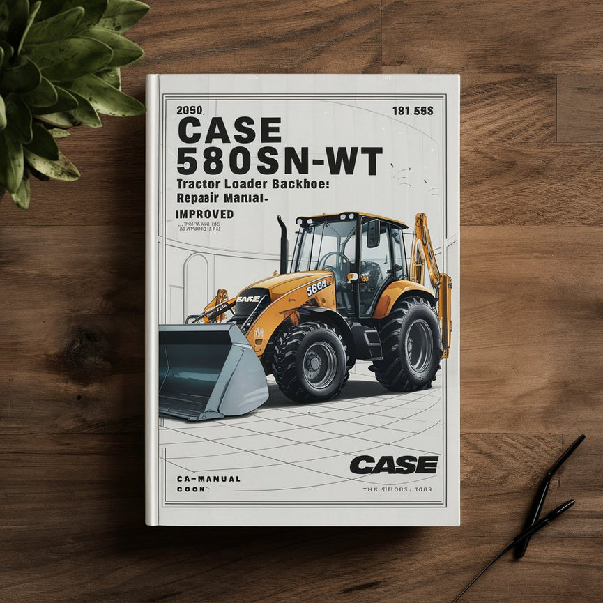 Case 580N 580SN-WT 580SN 590SN Tractor Loader Backhoe Service Repair Manual-Improved-PDF