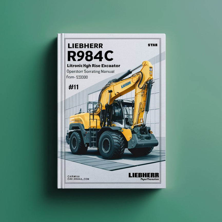 Manual de instrucciones del operador de excavadora de gran altura LIEBHERR R984C LITRONIC (número de serie: 50200) n.° 1