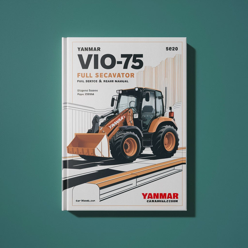 Manual completo de servicio y reparación de la excavadora Yanmar Vio75 Vio-75