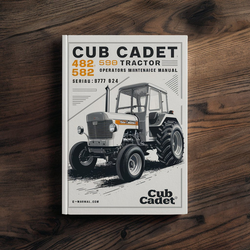 Cub Cadet 482 580 582 Tractor Operators Maintenance Manual for serial# 700 001 - 737 624 PDF Download