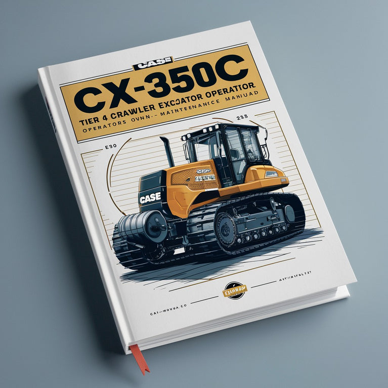 Case CX350C Tier 4 Crawler Excavator Operators Owner Maintenance Manual-Improved-PDF