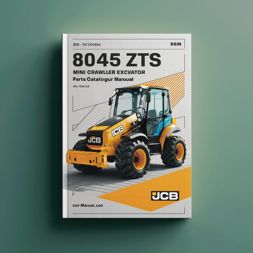 Manuel du catalogue des pièces détachées pour mini-pelle sur chenilles JCB 8045 ZTS Tier 3 (SN : 01070636-01070641 01070648-01071180)