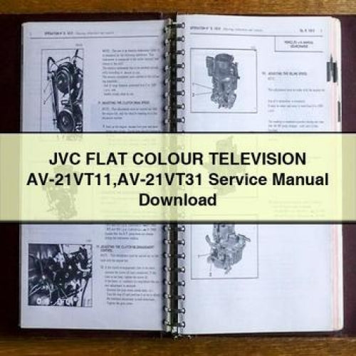 JVC FLAT COLOUR TELEVISION AV-21VT11 AV-21VT31 Service Manual Download PDF