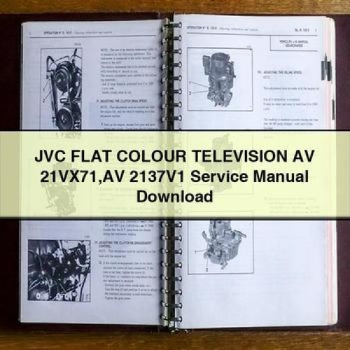 JVC FLAT COLOUR TELEVISION AV 21VX71 AV 2137V1 Service Manual Download PDF