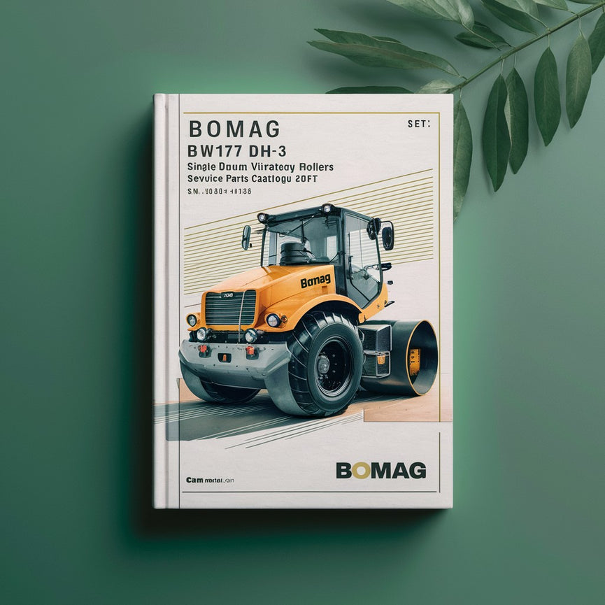 Bomag BW177 DH-3 Single drum vibratory rollers Service Parts Catalogue Manual  SN101580140101-101580141036