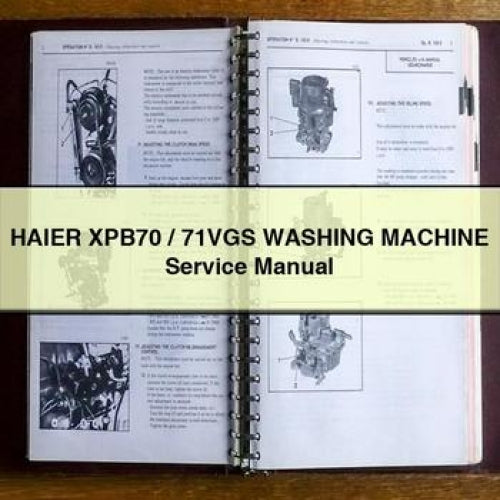 HAIER XPB70 / 71VGS WASHING MACHINE Service Manual PDF Download