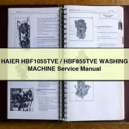 HAIER HBF1055TVE / HBF855TVE WASHING MACHINE Service Manual PDF Download