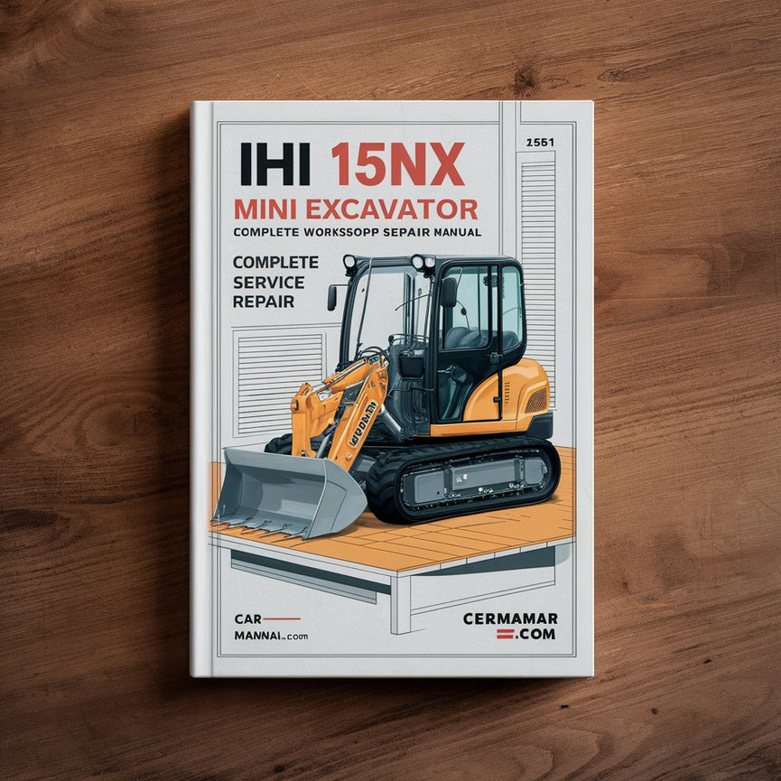 Manuel de réparation et d'entretien d'atelier complet pour mini-pelle IHI 15NX avec moteur Yanmar