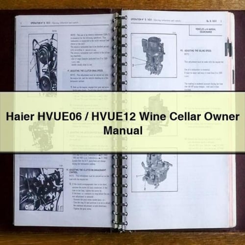 Haier HVUE06 / HVUE12 Wine Cellar Owner Manual PDF Download