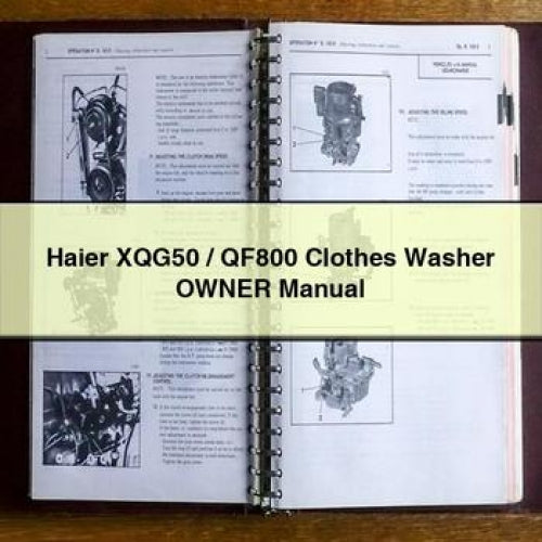 Manuel d'utilisation de la laveuse à linge Haier XQG50 / QF800 Télécharger PDF