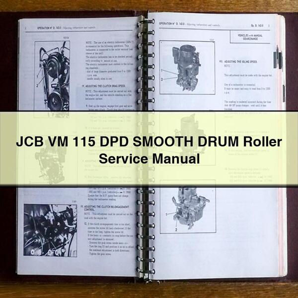 Manual de servicio y reparación del rodillo de tambor liso JCB VM 115 DPD