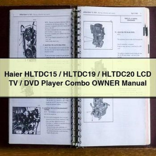 Manuel d'utilisation du combiné téléviseur LCD/lecteur DVD Haier HLTDC15/HLTDC19/HLTDC20 en format PDF à télécharger