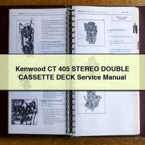 Kenwood CT 405 Stereo DOUBLE CASSETTE Deck Service Manual PDF Download