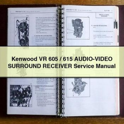 Manuel d'entretien du récepteur audio-vidéo SURROUND Kenwood VR 605 / 615 en format PDF à télécharger