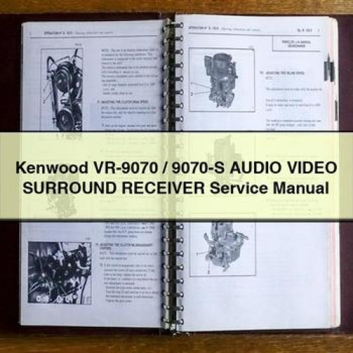 Manuel d'entretien du récepteur audio vidéo SURROUND Kenwood VR-9070 / 9070-S en format PDF à télécharger