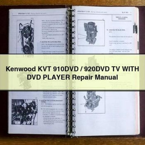 Kenwood KVT 910DVD / 920DVD TV WITH DVD Player Repair Manual PDF Download