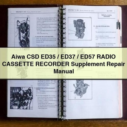 Aiwa CSD ED35 / ED37 / ED57 RADIO CASSETTE RECORDER Supplément Manuel de réparation Téléchargement PDF