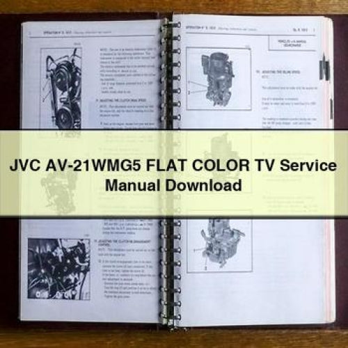 Manuel d'entretien du téléviseur couleur plat JVC AV-21WMG5 Télécharger le PDF