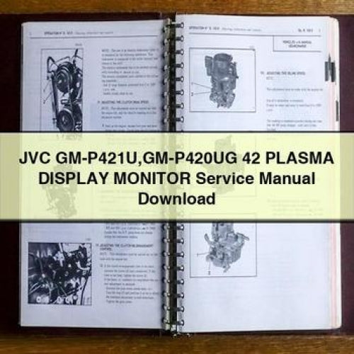 JVC GM-P421U GM-P420UG 42 PLASMA DISPLAY MONITOR Service Manual Download PDF