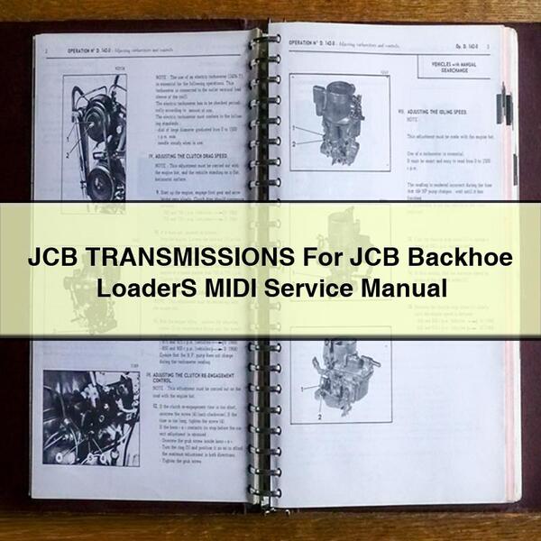 TRANSMISIONES JCB Para retroexcavadoras cargadoras JCB Manual de servicio y reparación MIDI