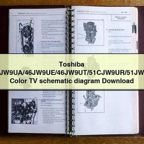 Schéma de principe du téléviseur couleur Toshiba 46CJW9UR/46JW9UA/46JW9UE/46JW9UT/51CJW9UR/51JW9UA/51JW9UT Télécharger