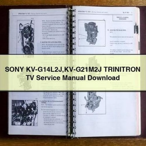 SONY KV-G14L2J KV-G21M2J TRINITRON TV Service Manual Download PDF